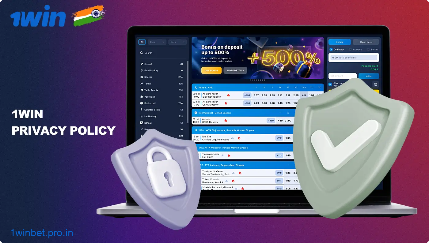 Privacy policy of 1win India