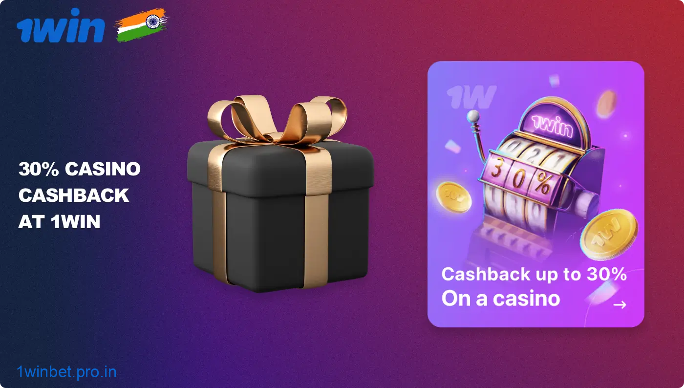 1win users from India can get cashback playing at online casinos